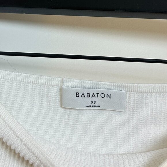 ARITZIA Babaton Sculpture Knit Tube Top in White Size X-Small - Picture 4 of 8